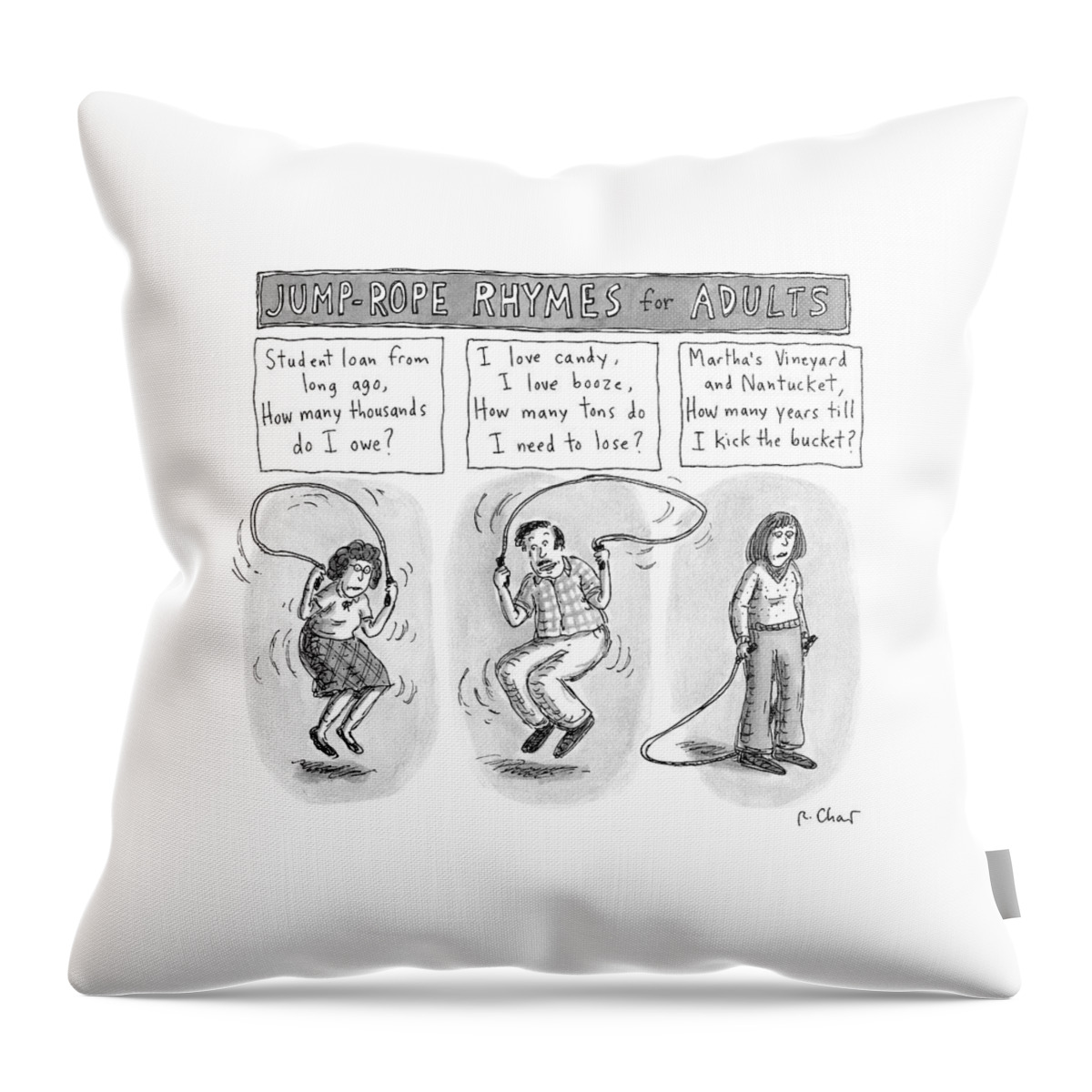 Jump-rope Rhymes For Adults -- Morbid Rhymes Throw Pillow