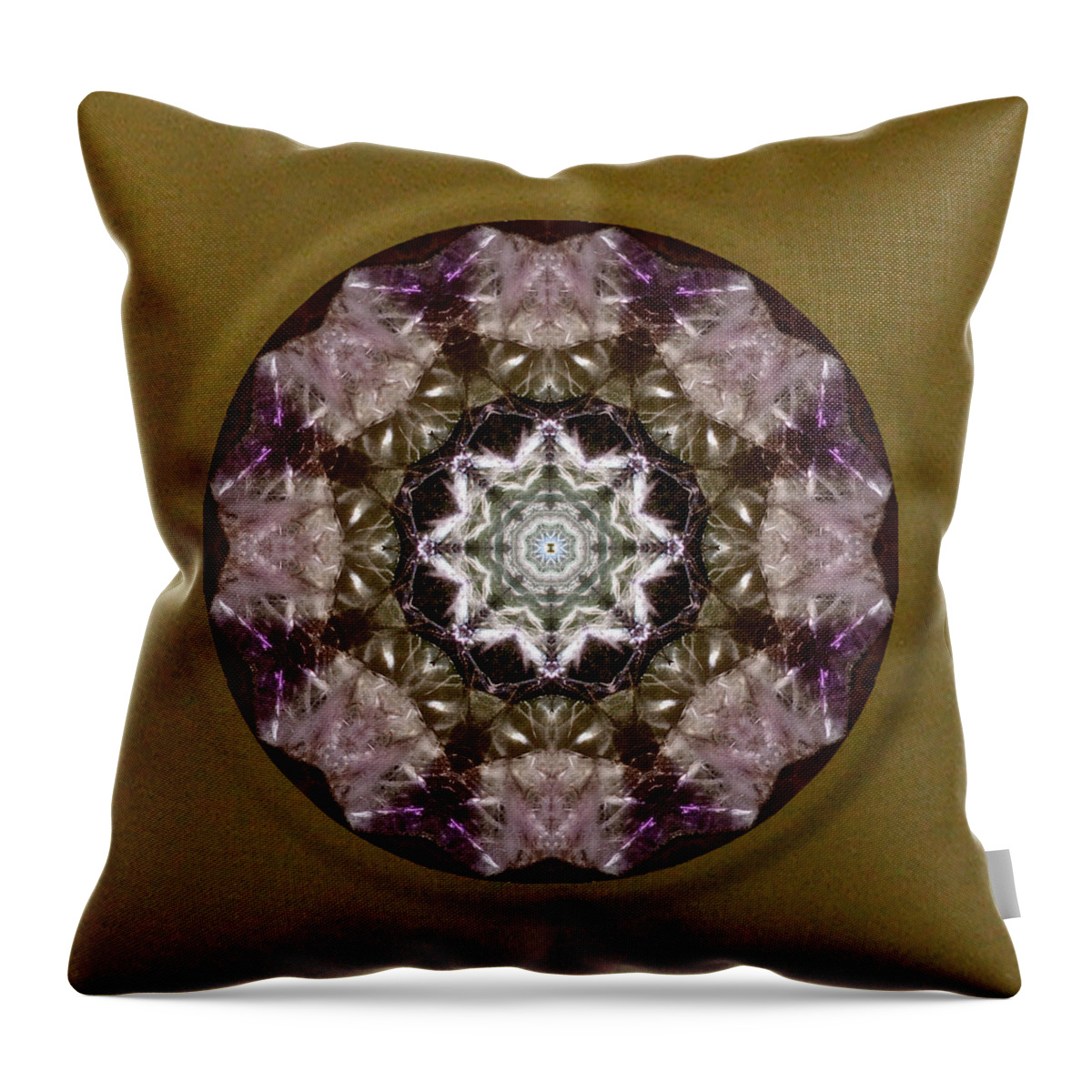Auralite 23 Crystal Throw Pillow featuring the mixed media Jungle Eyes by Alicia Kent