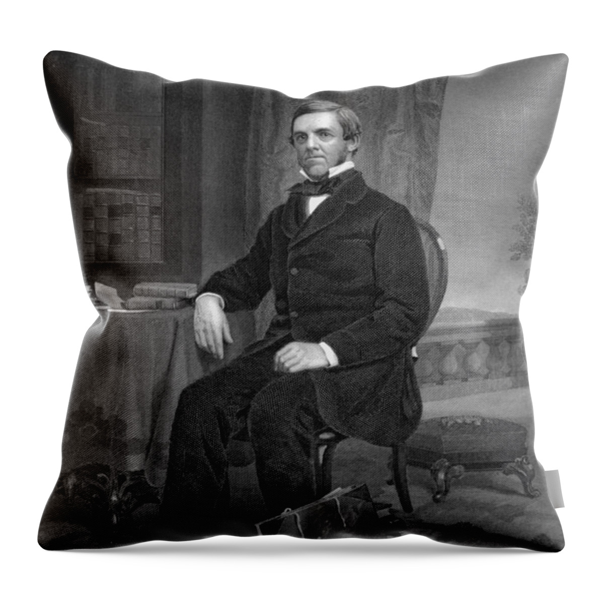 1800s Throw Pillow featuring the photograph Jurist Oliver Wendell Holmes by Underwood Archives