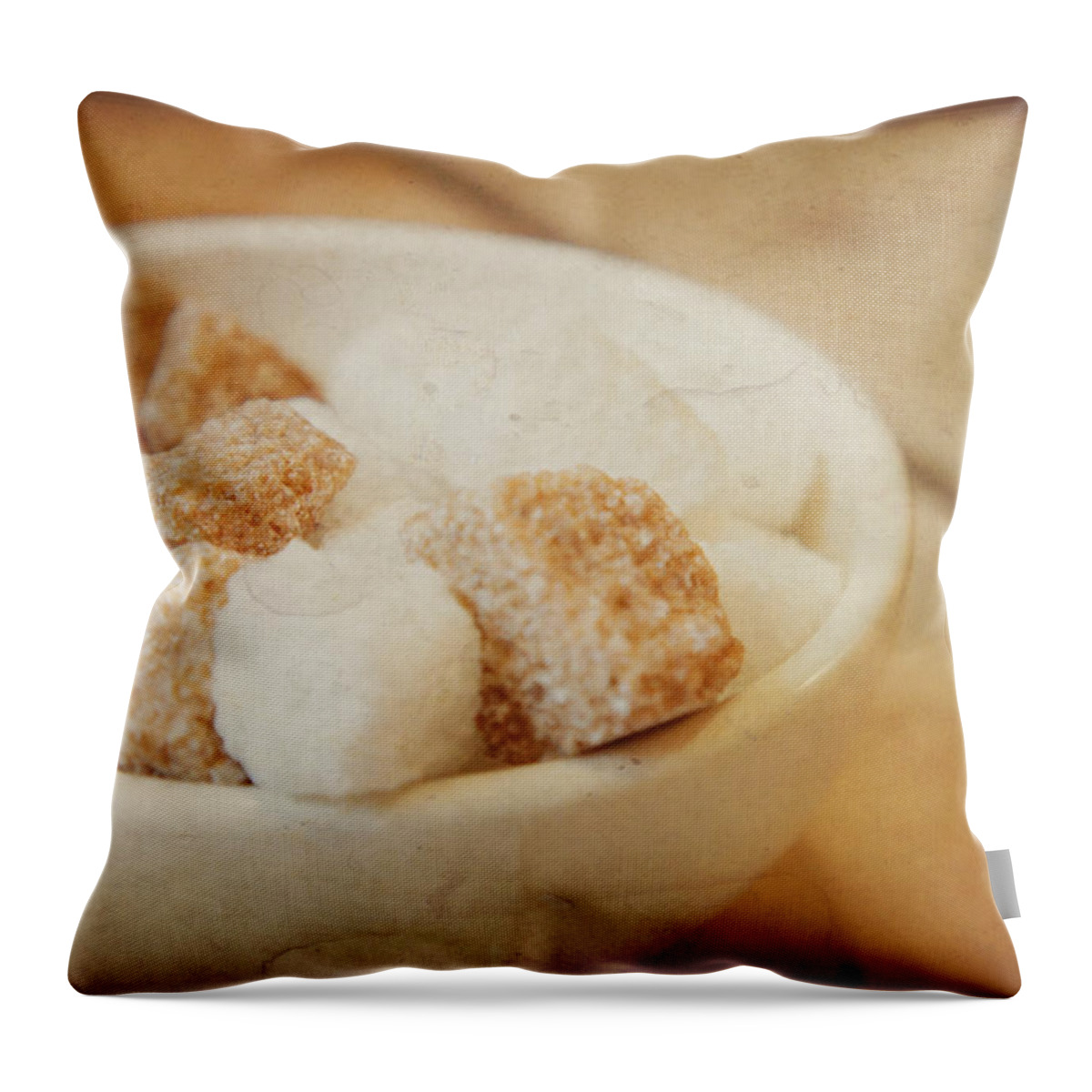 Sugar Cubes Throw Pillow featuring the photograph Just A Spoonful of Sugar by TK Goforth