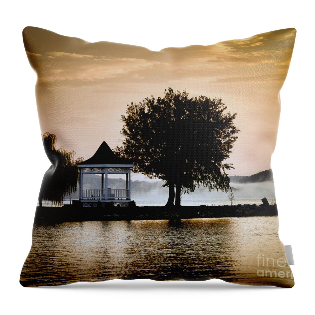 Sunrise Throw Pillow featuring the photograph Just Before Sunrise by Kerri Farley