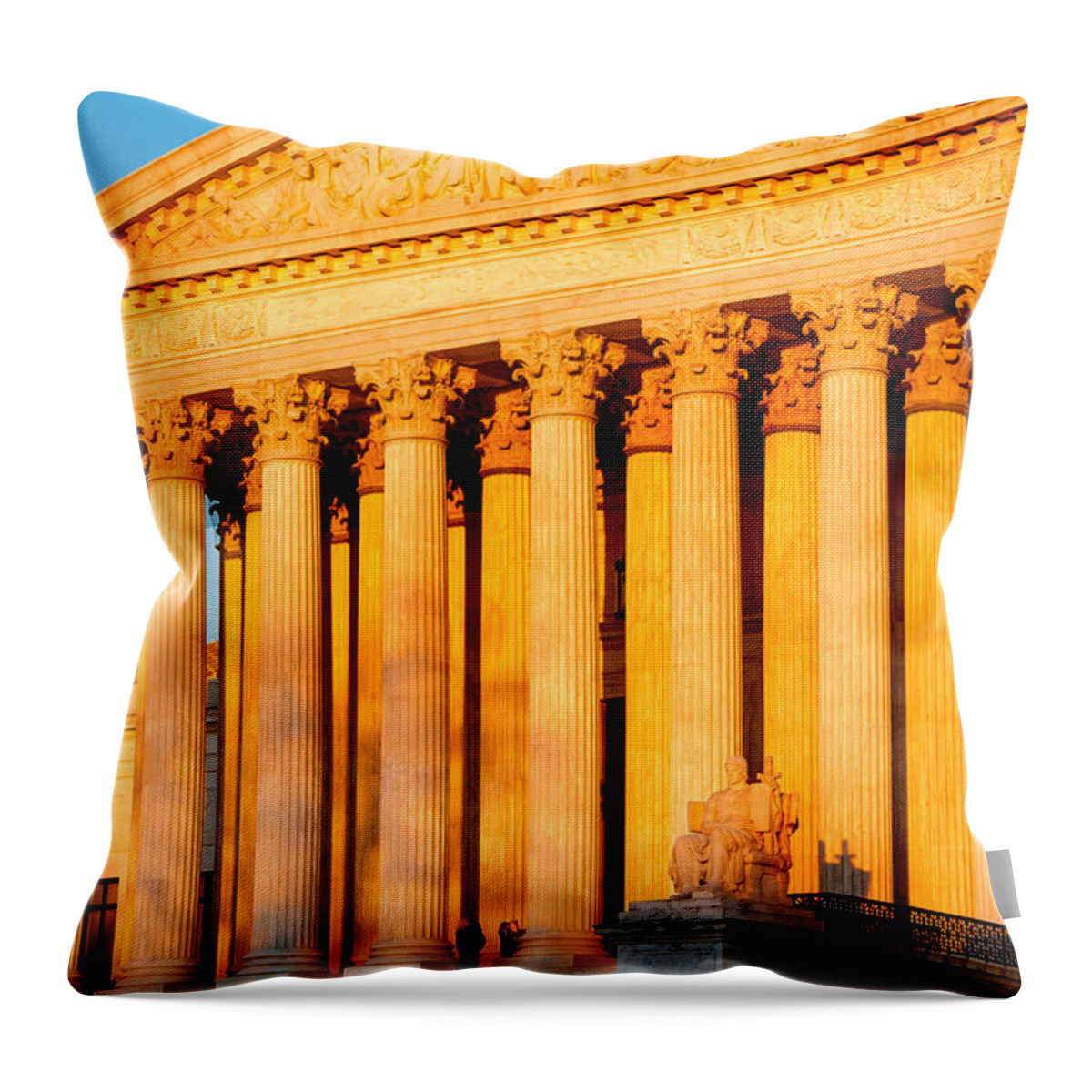 Washington Dc Throw Pillow featuring the photograph Justice for All by Greg Fortier