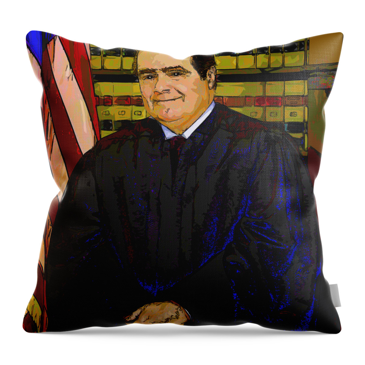 Scalia Throw Pillow featuring the photograph Justice Scalia by C H Apperson