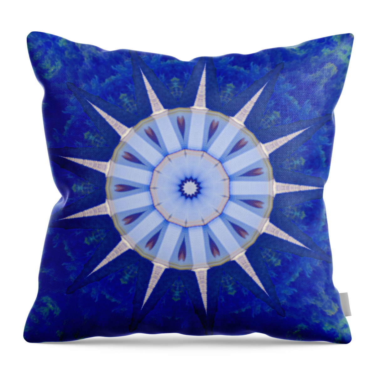 Kaleidoscope Throw Pillow featuring the photograph Kaleidoscope Blue by Bill Barber