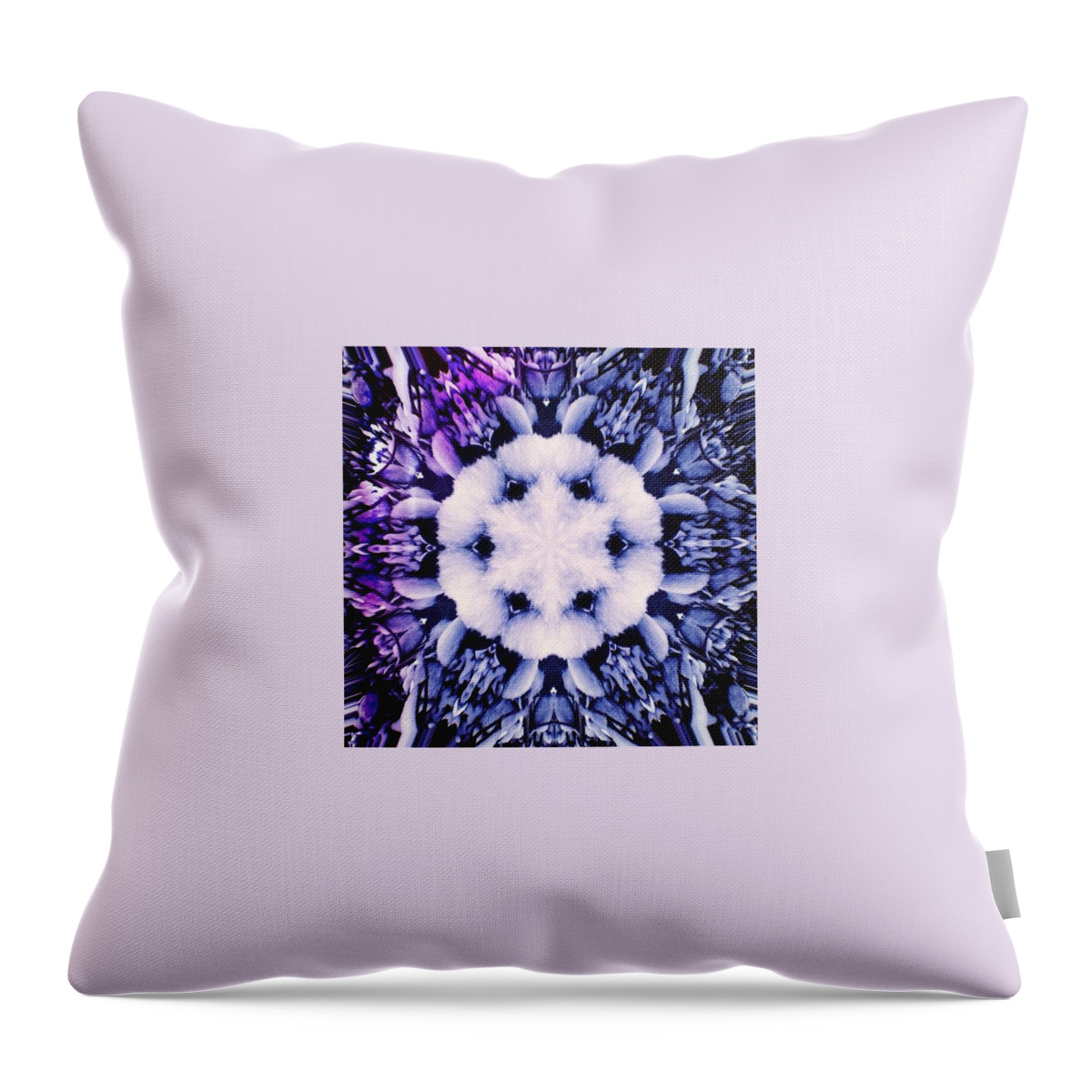 Mybest_edit Throw Pillow featuring the photograph Kaleidoscope Snow From My Digital Photo by Anna Porter