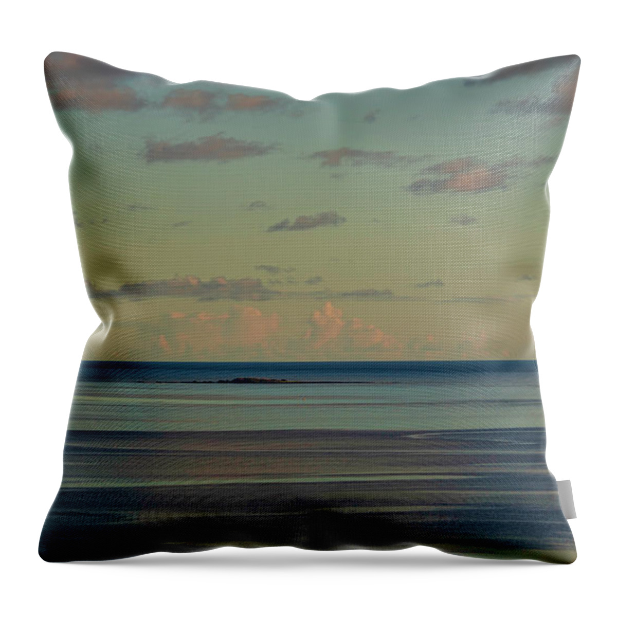 Hawaii Throw Pillow featuring the photograph Kaneohe Bay Panorama Mural 5 of 5 by Dan McManus