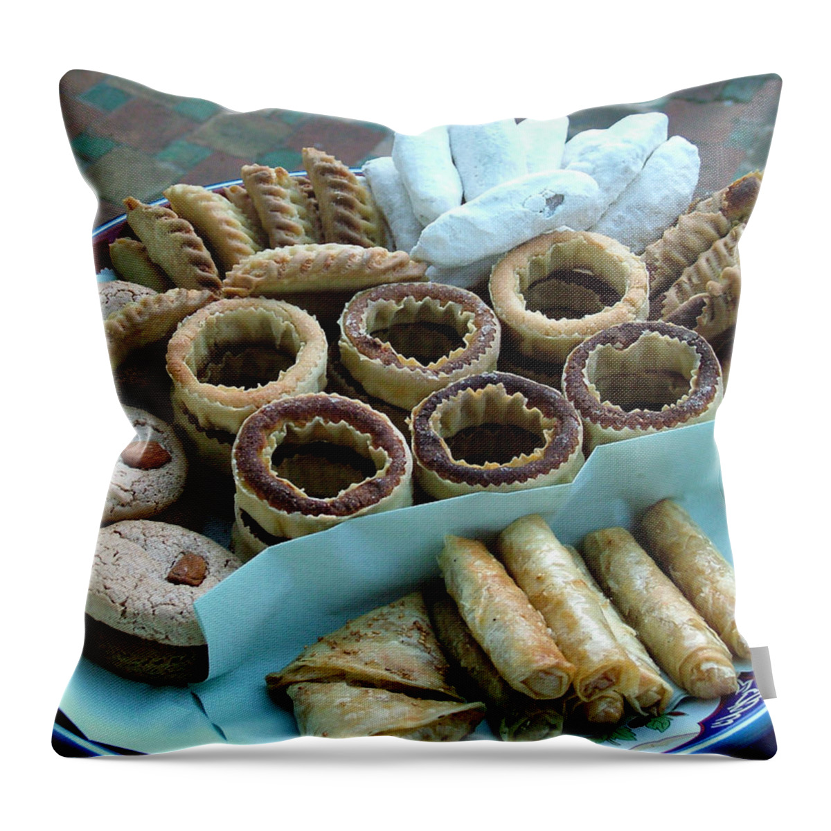 Kasbah Delights Throw Pillow featuring the photograph Kasbah Delights by Donna Corless