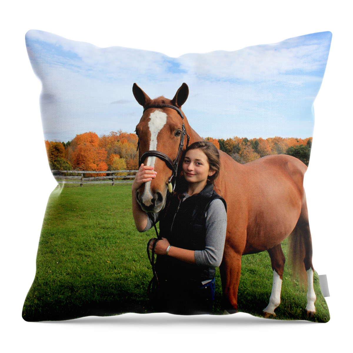  Throw Pillow featuring the photograph Katherine Pal 18 by Life With Horses
