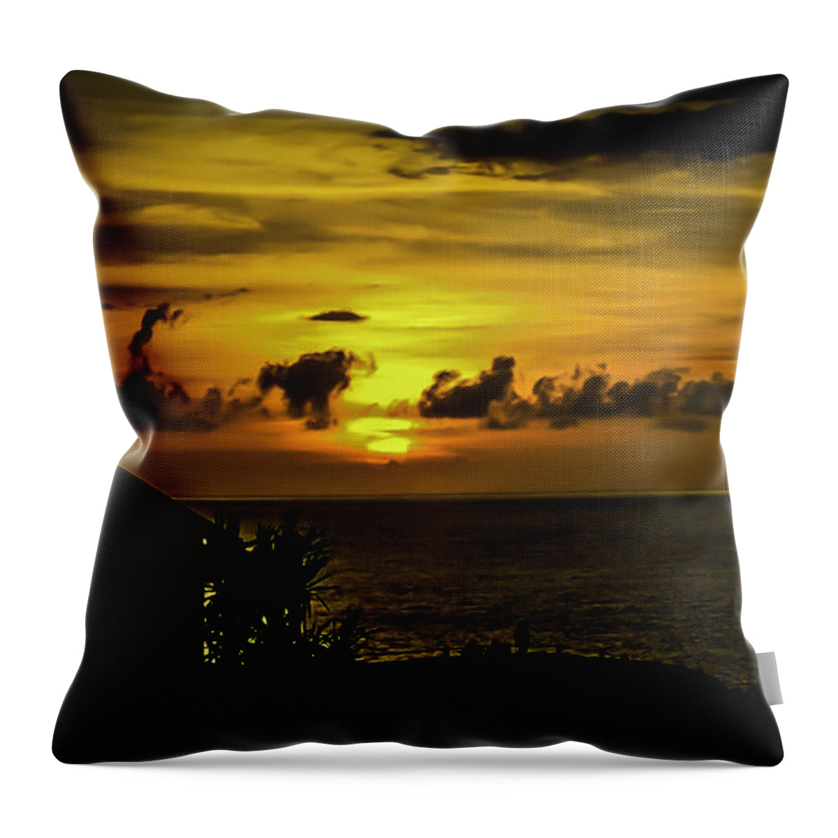 Hawaii Throw Pillow featuring the photograph Kauai Sunset by Eye Olating Images