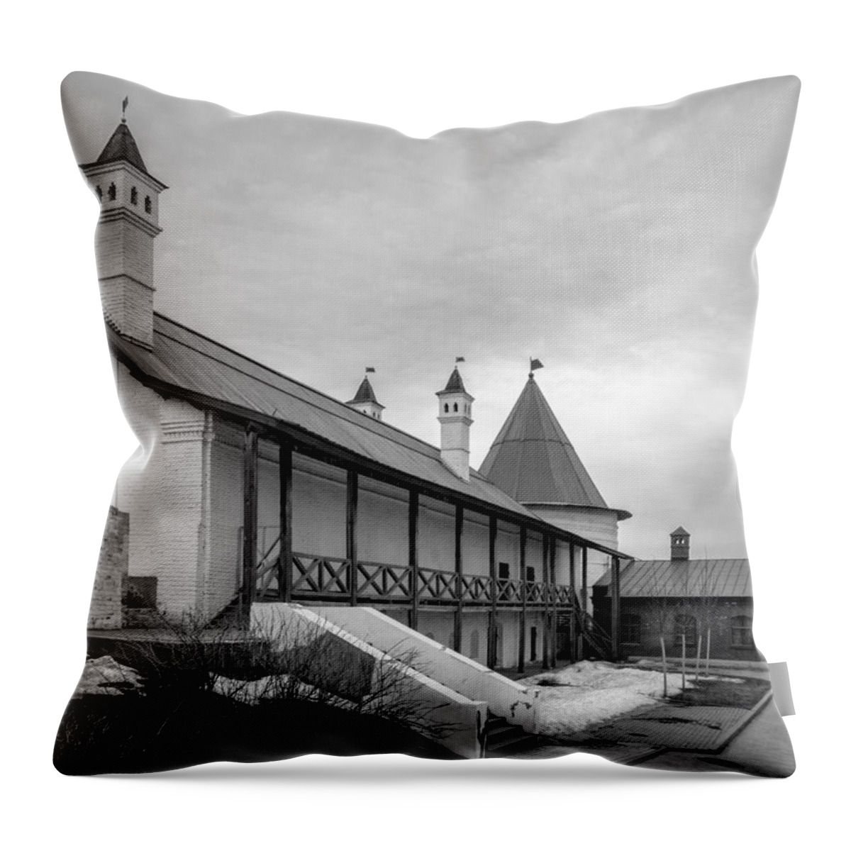 Kazan Throw Pillow featuring the photograph Kazan Kremlin by Alexey Stiop
