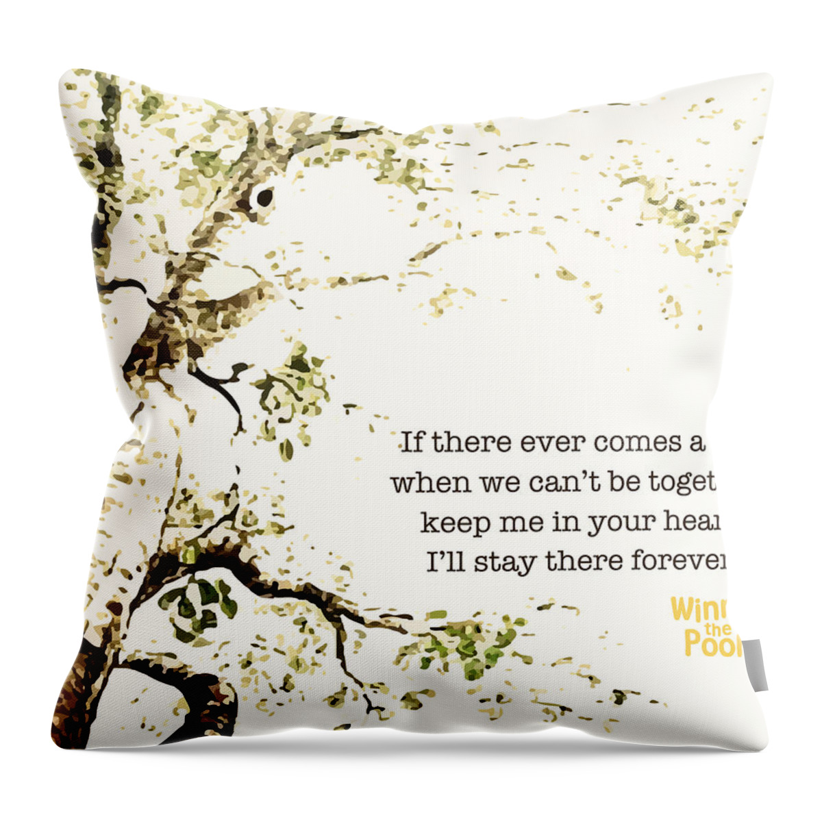 Winnie The Pooh Throw Pillow featuring the digital art Keep Me In Your Heart by Nancy Ingersoll