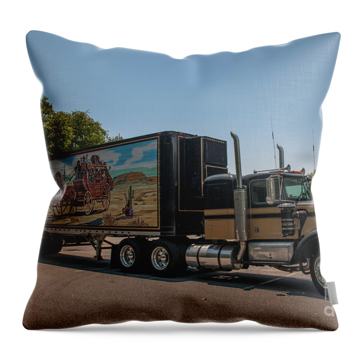 10-4 Throw Pillow featuring the photograph Keep those Wheels a Truckin by Dale Powell