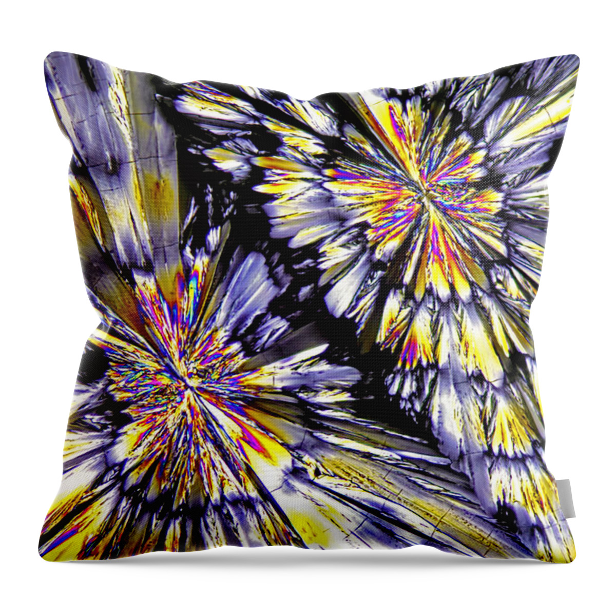 Ketamine Throw Pillow featuring the photograph Ketamine Crystals by M. I. Walker