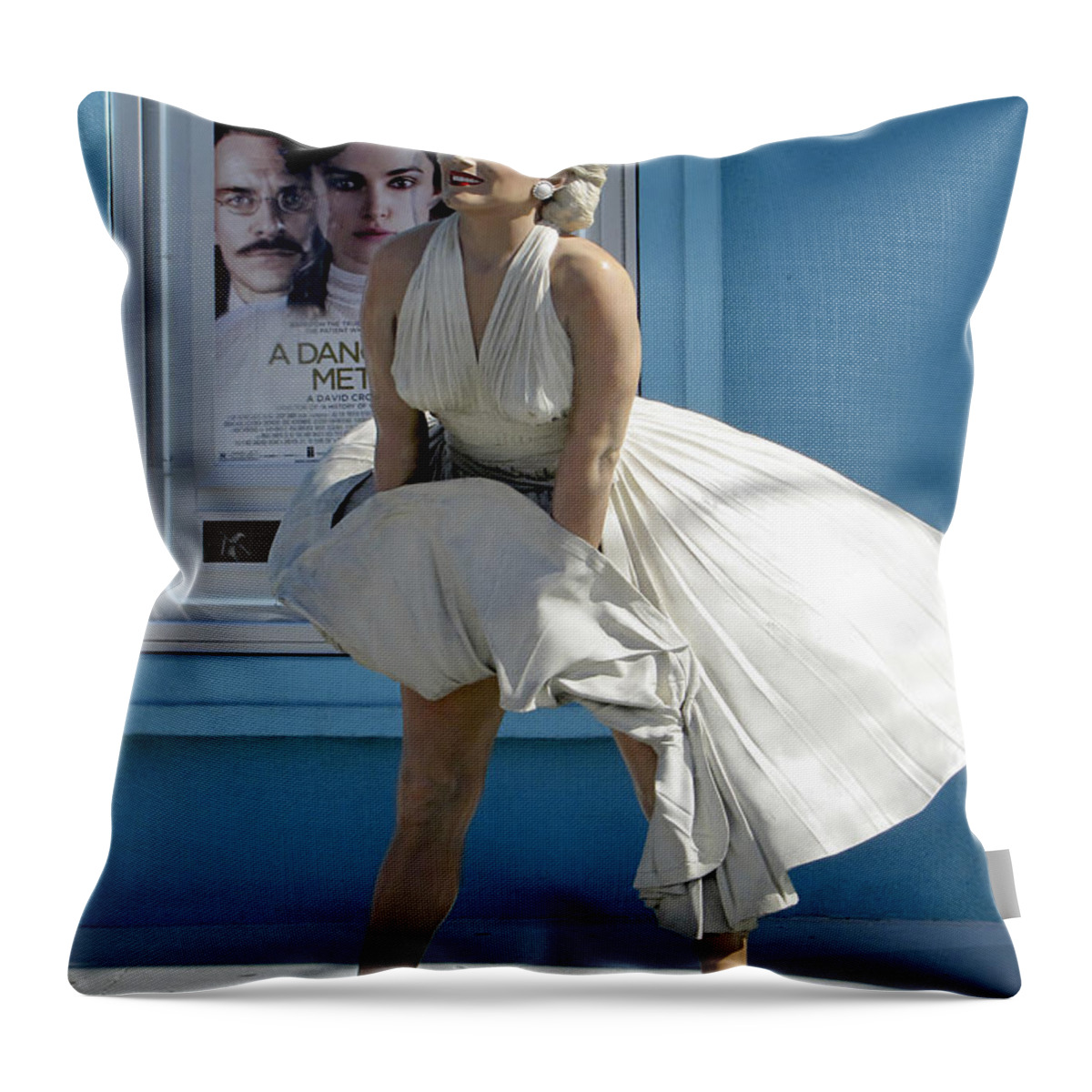 Fashion Throw Pillow featuring the photograph Key West Marilyn by Bob Slitzan