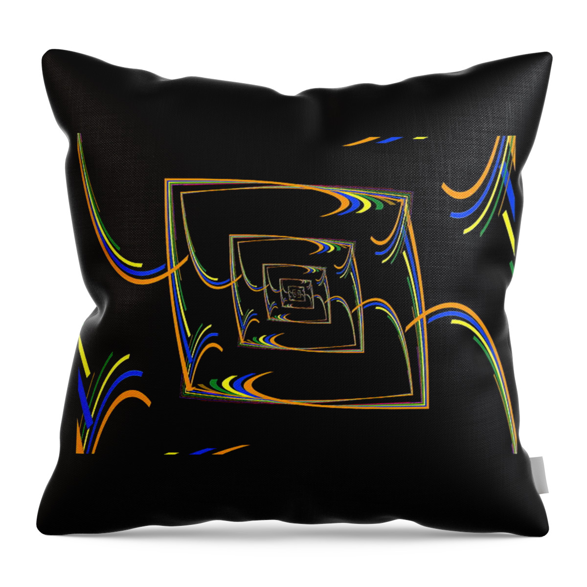 Abstract Throw Pillow featuring the digital art Kinetic Rainbow 6 by Tim Allen