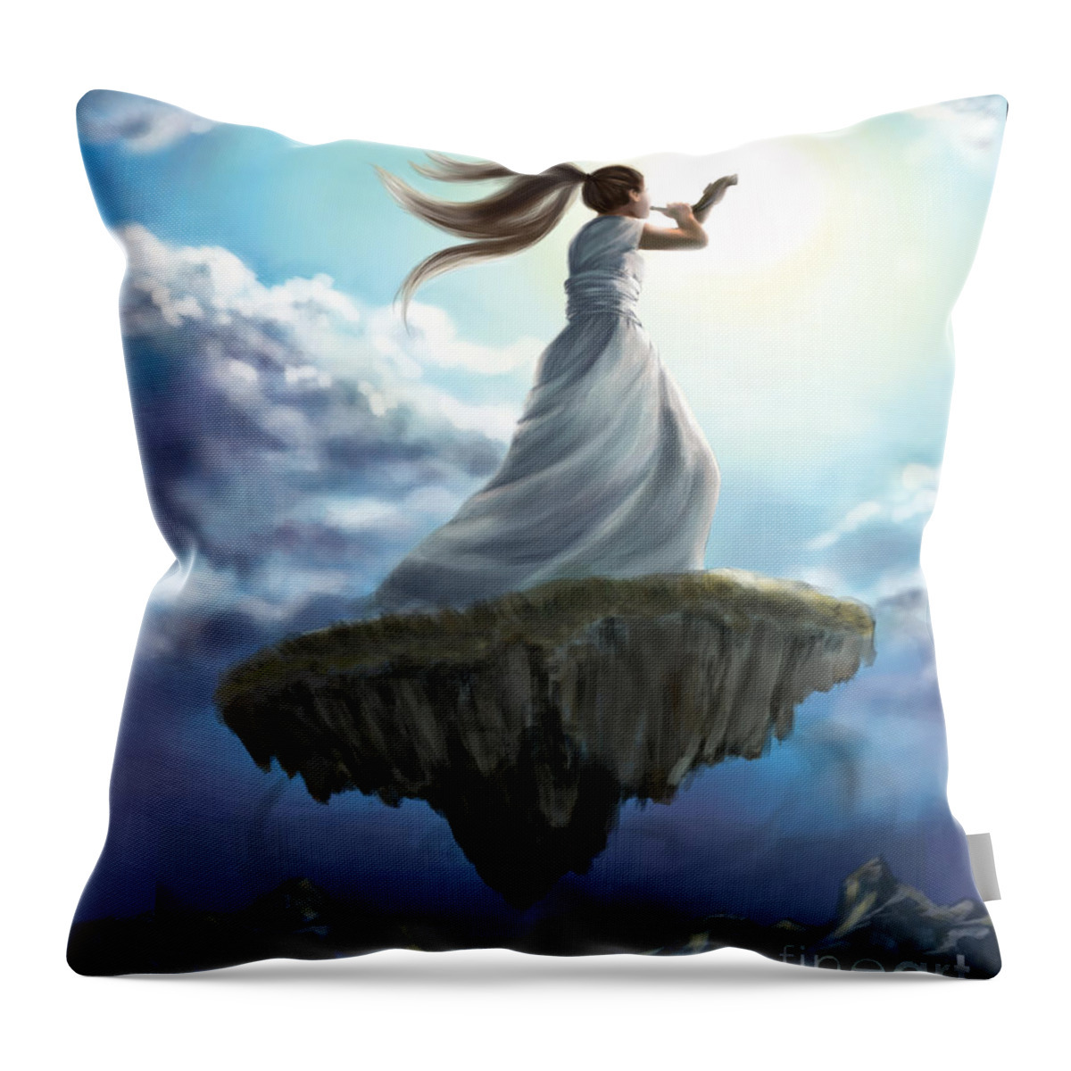 Prophetic Art Throw Pillow featuring the painting Kingdom Call by Tamer and Cindy Elsharouni