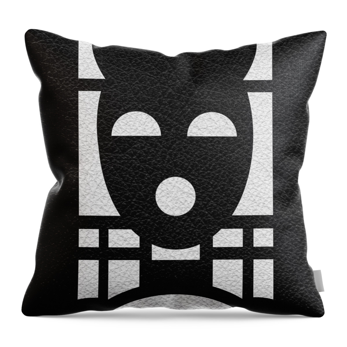 Kinky Throw Pillow featuring the digital art Kinky Time Mask by Roseanne Jones
