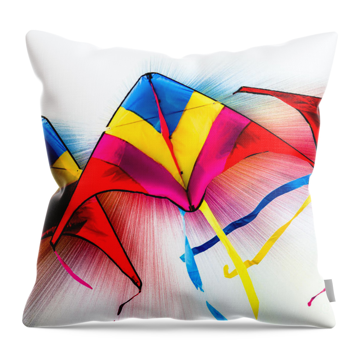 Kites Throw Pillow featuring the photograph Kites by Michael Arend
