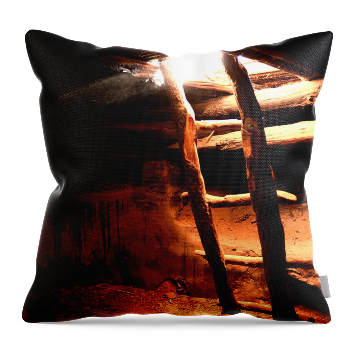 Kiva Throw Pillow featuring the photograph Kiva Ladder by Tranquil Light Photography
