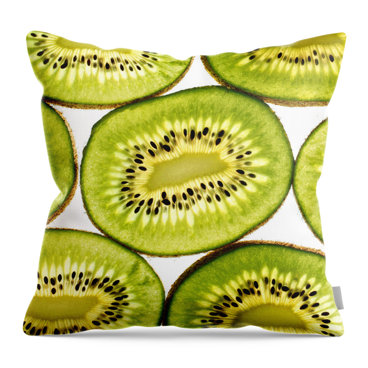 Close Throw Pillow featuring the photograph Kiwi fruit III by Paul Ge