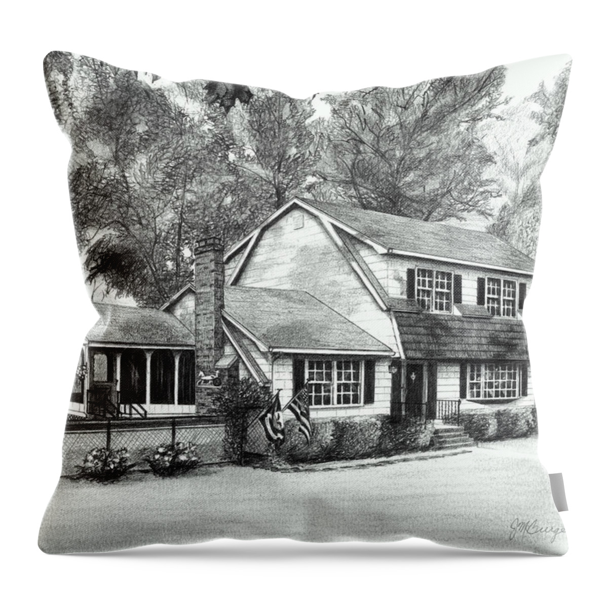 House Throw Pillow featuring the painting Knollwood by Joseph Burger