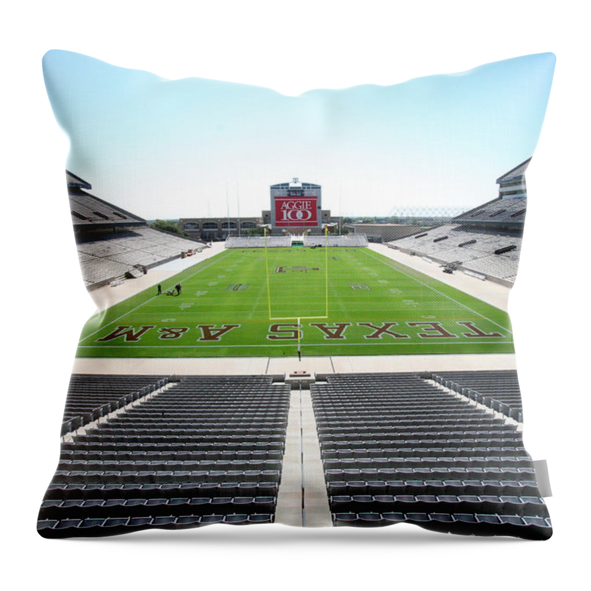 Kyle Field Throw Pillow featuring the photograph Kyle Field by Georgia Clare