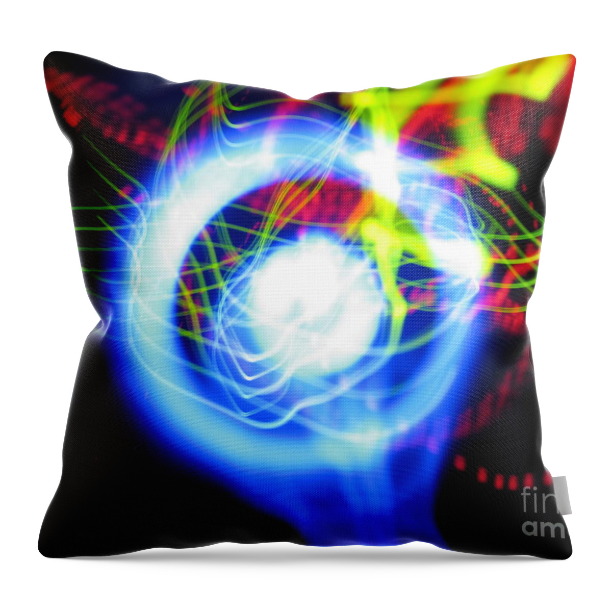 Lights Throw Pillow featuring the photograph L E D Painting 0256 by James B Toy