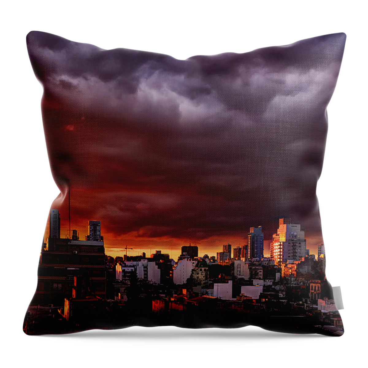 Tranquility Throw Pillow featuring the photograph La Luz Del Ocaso - The Light Of The by Celta4