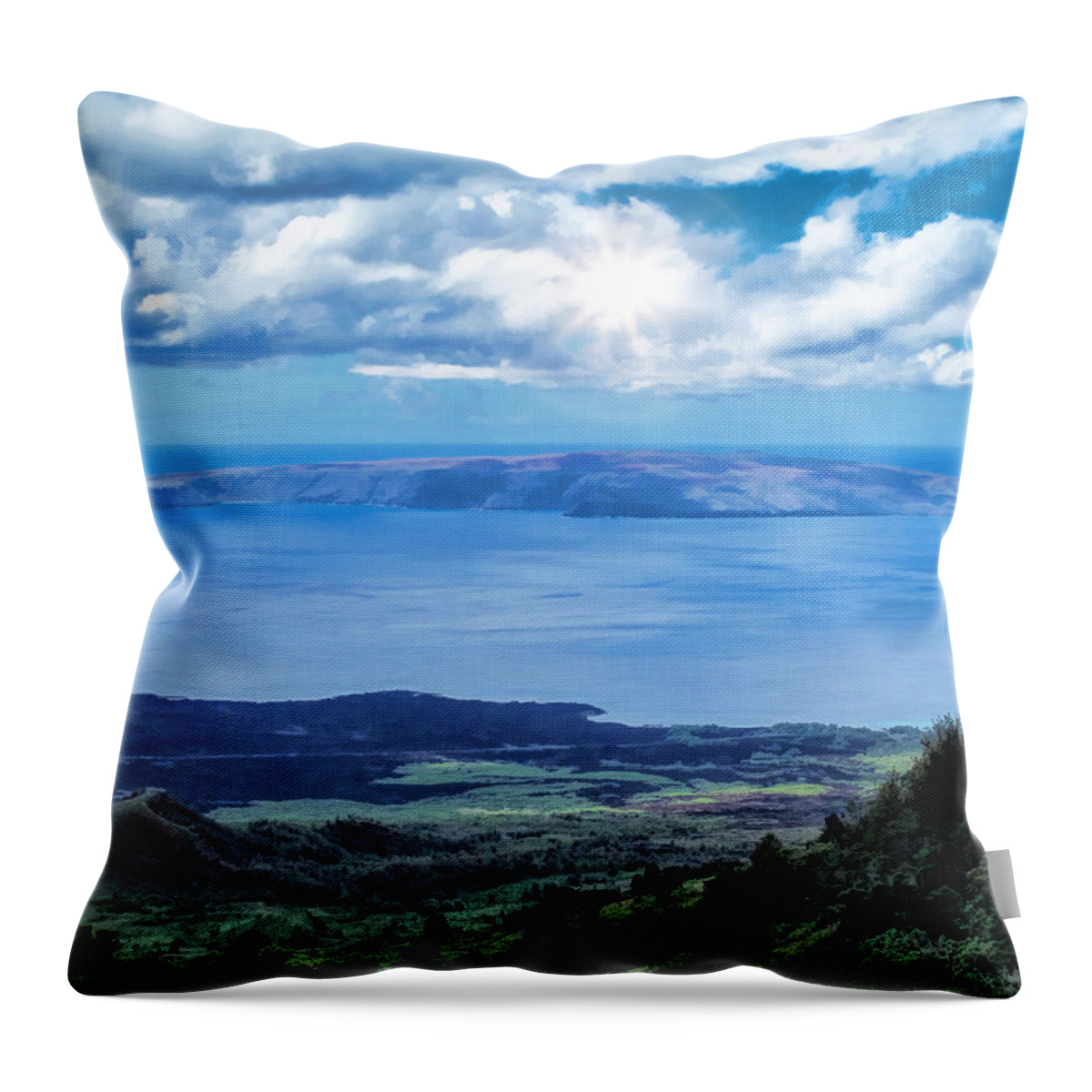 Hawaii Throw Pillow featuring the photograph La Perouse 1 by Dawn Eshelman
