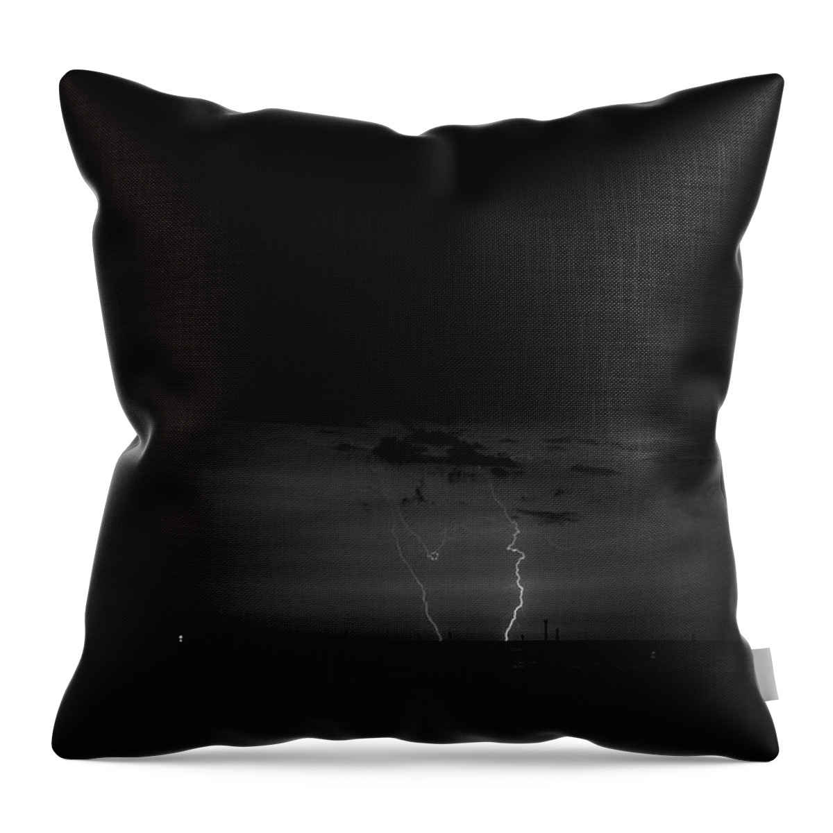 Lightning Throw Pillow featuring the photograph Labor Day Weekend Lightning 13 by Richard Zentner