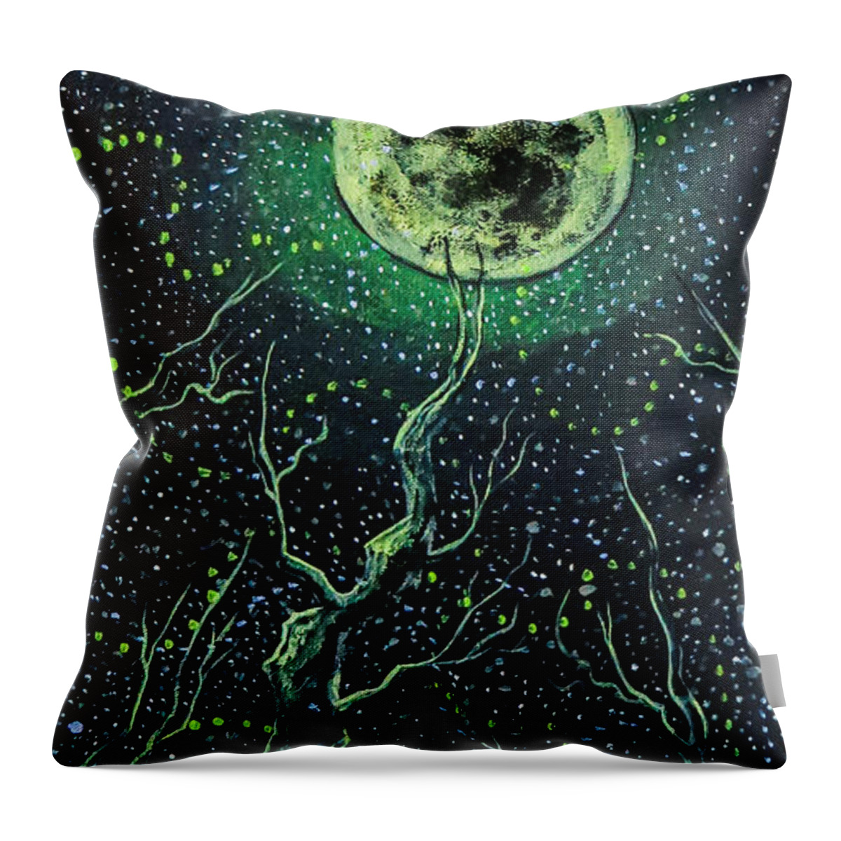 Trees Throw Pillow featuring the painting Lady Ice by Joel Tesch