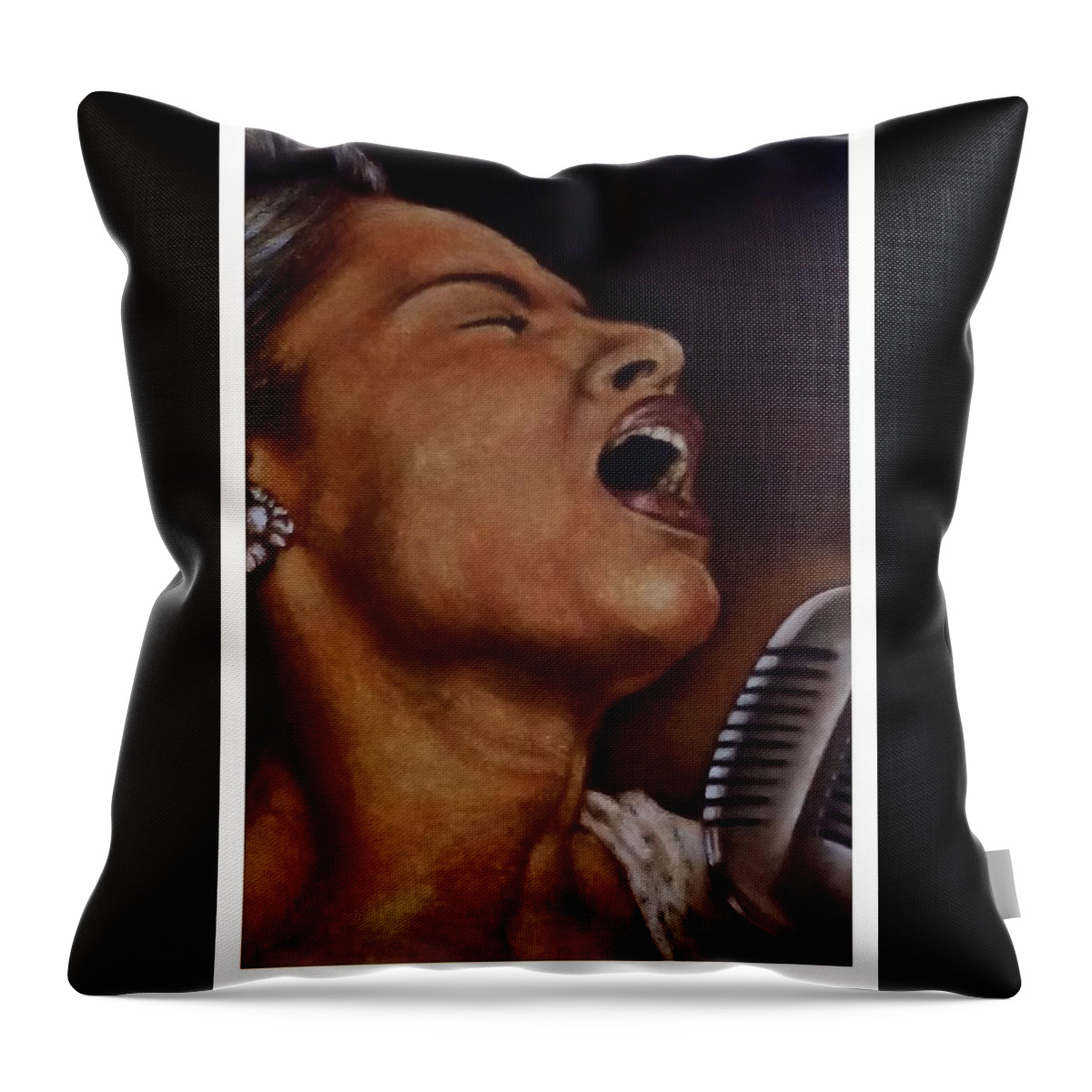 Lady Throw Pillow featuring the painting Lady Sings by Melanie T