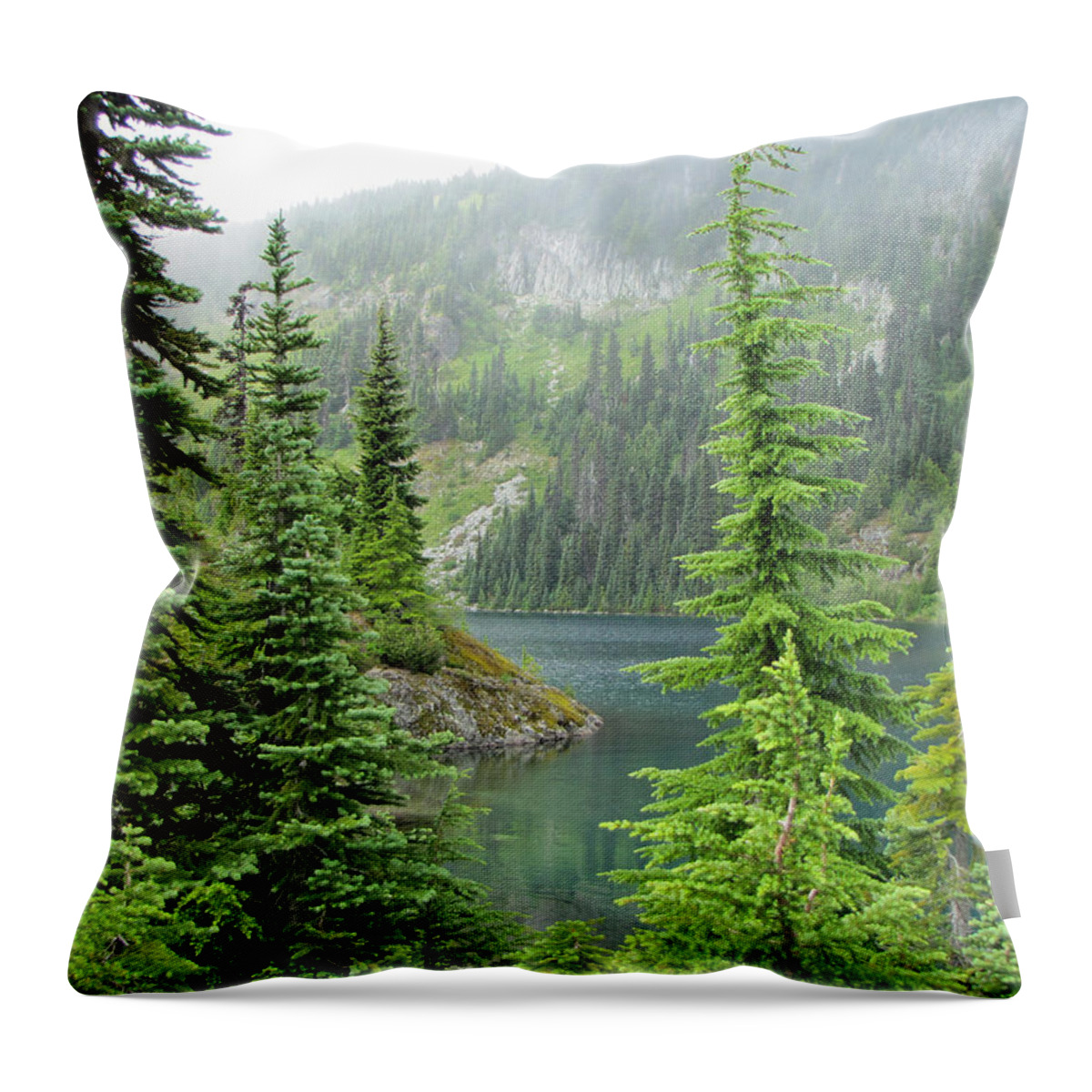 Pacific Northwest Throw Pillow featuring the photograph Lake Eunice II by Tikvah's Hope