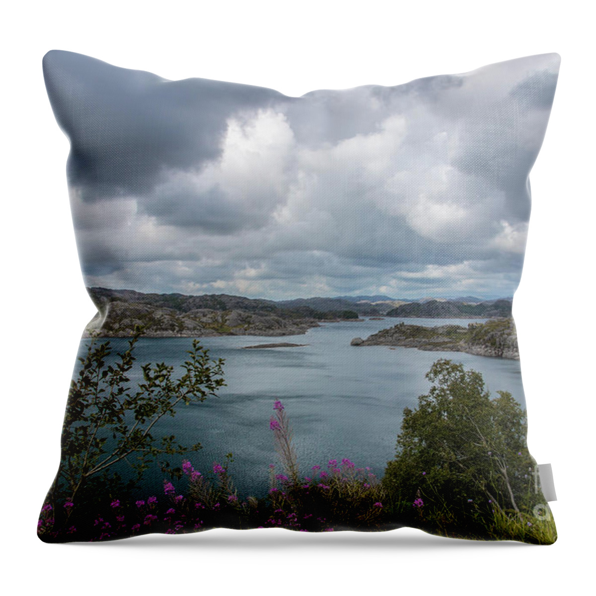 Norway Throw Pillow featuring the photograph Lake in Norway 3 by Amanda Mohler