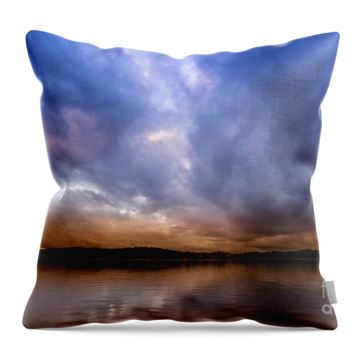 Lake-lanier Throw Pillow featuring the photograph Lake Lanier sunset by Bernd Laeschke