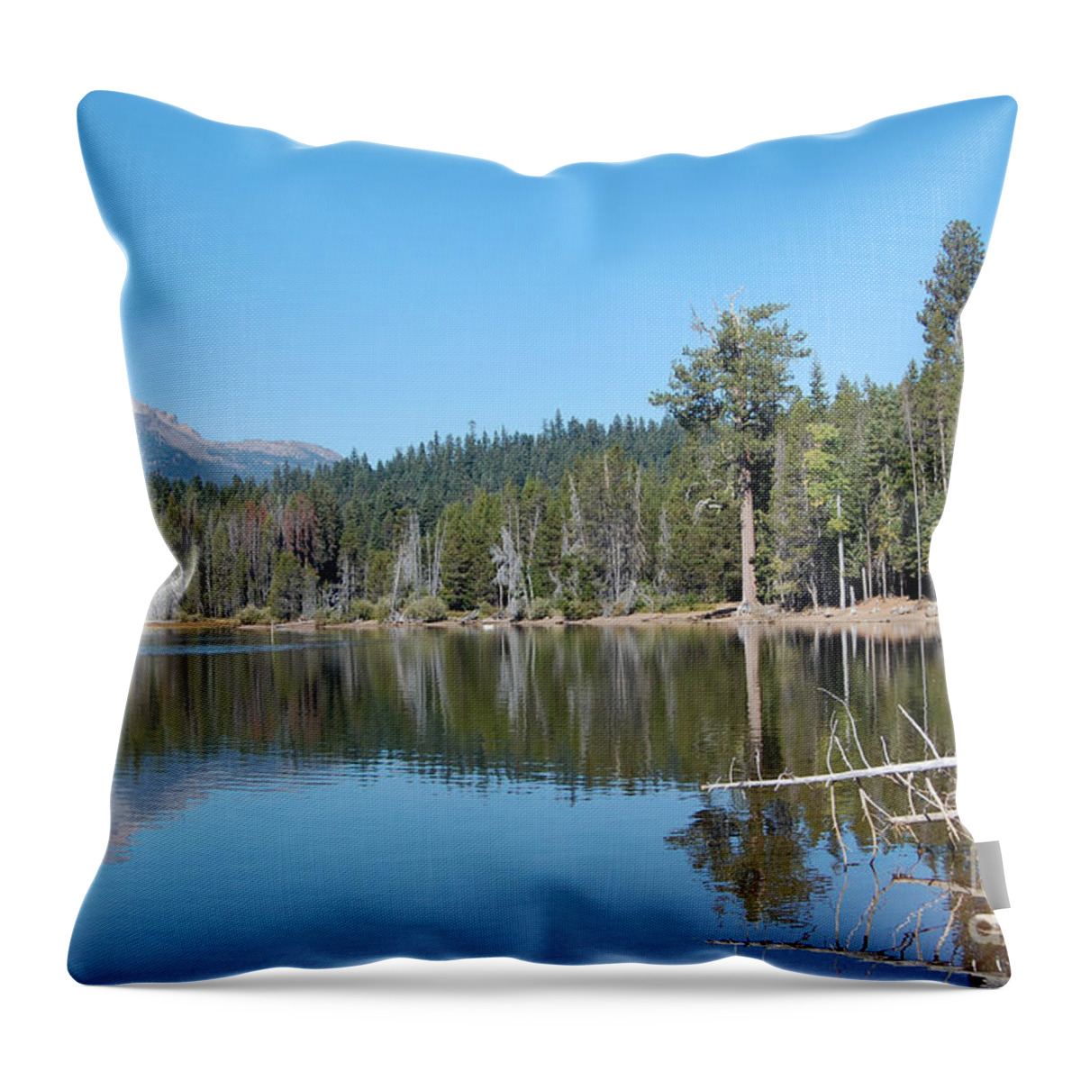 Lake Of The Woods Oregon Throw Pillow featuring the photograph Lake Of The Woods 4 by Debra Thompson