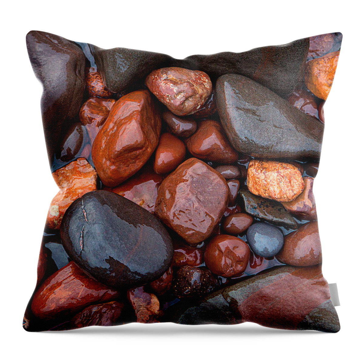 Steve White Throw Pillow featuring the photograph Lake Superior Gems by Steve White