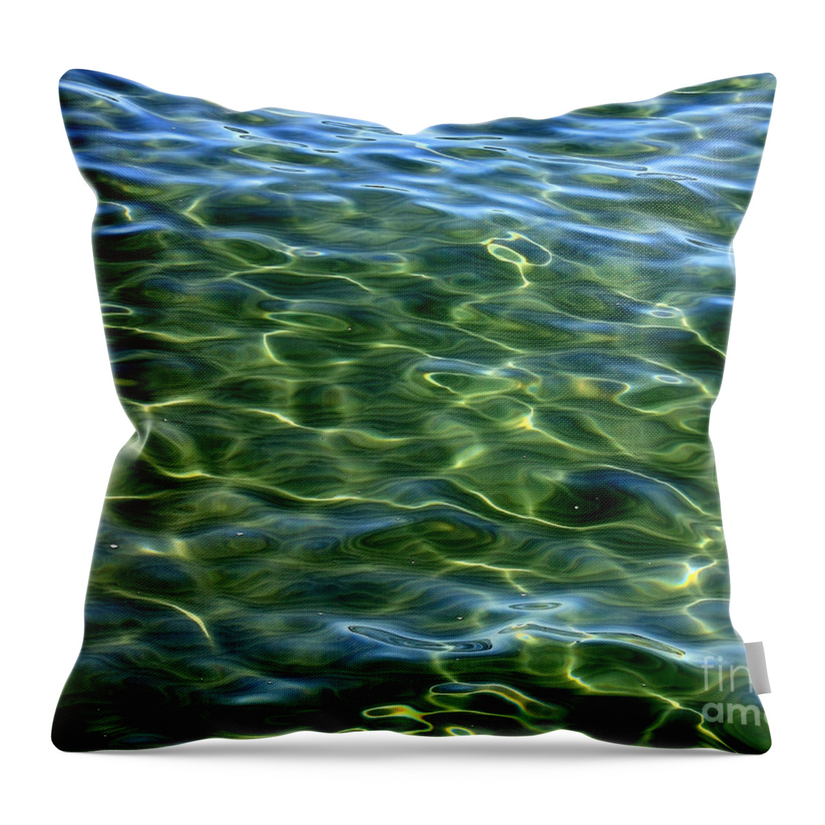 Water Abstract Throw Pillow featuring the photograph Lake Tahoe Swirls Abstract by Carol Groenen