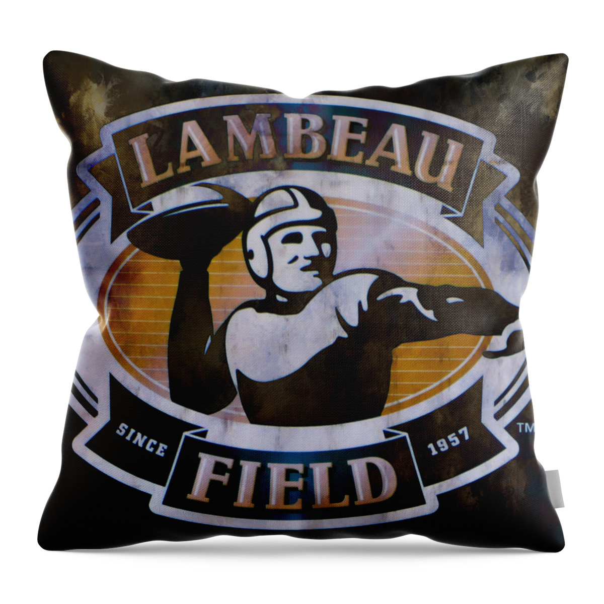 Lambeau Throw Pillow featuring the photograph Lambeau Field by Deena Stoddard