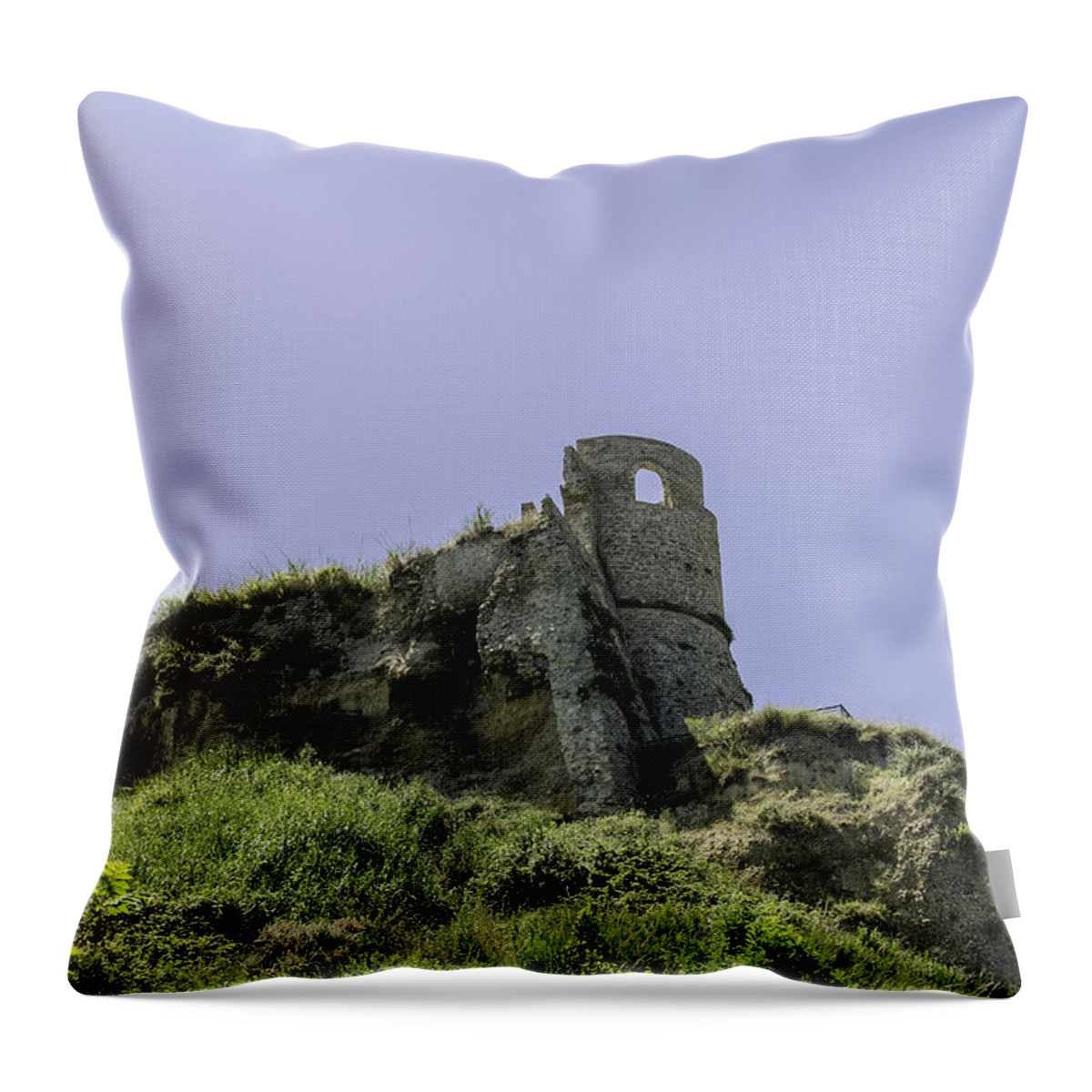 Castle Throw Pillow featuring the photograph Italian landscapes - Land of Immortal by AM FineArtPrints