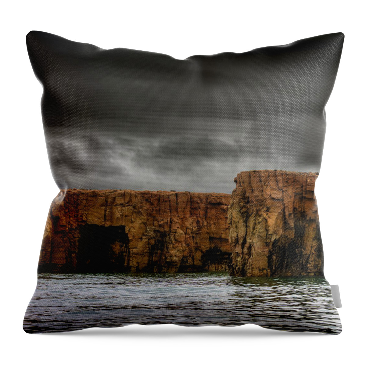 Hdr Throw Pillow featuring the photograph Land of the Beginning of Time... by Nina Stavlund