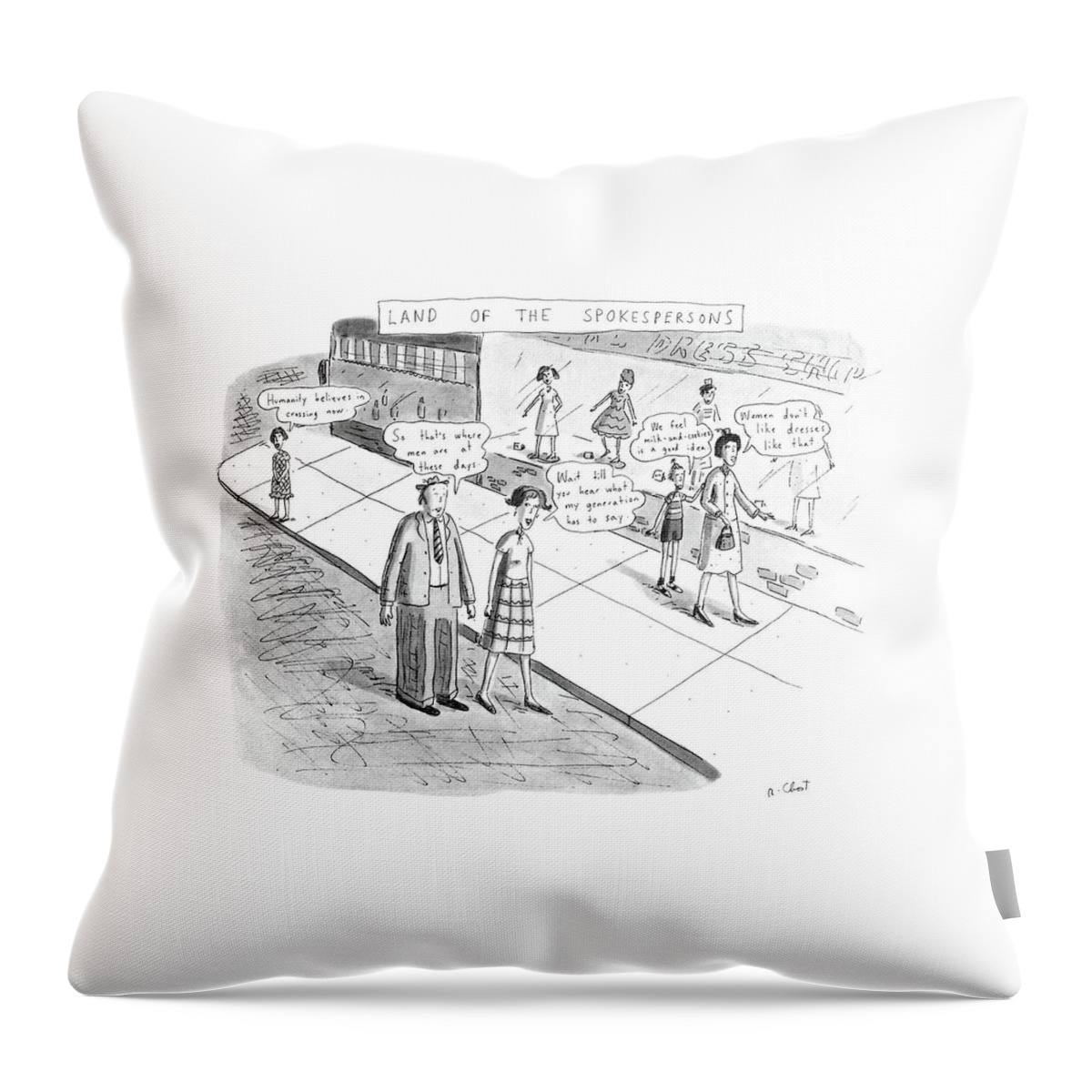 Land Of The Spokespersons Throw Pillow