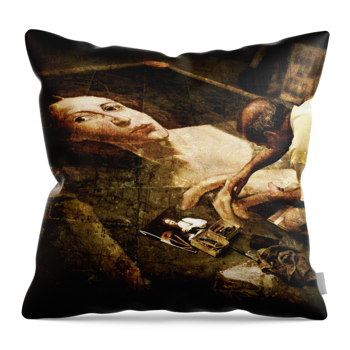 Florence Throw Pillow featuring the photograph L'Artista di Strada by Micki Findlay