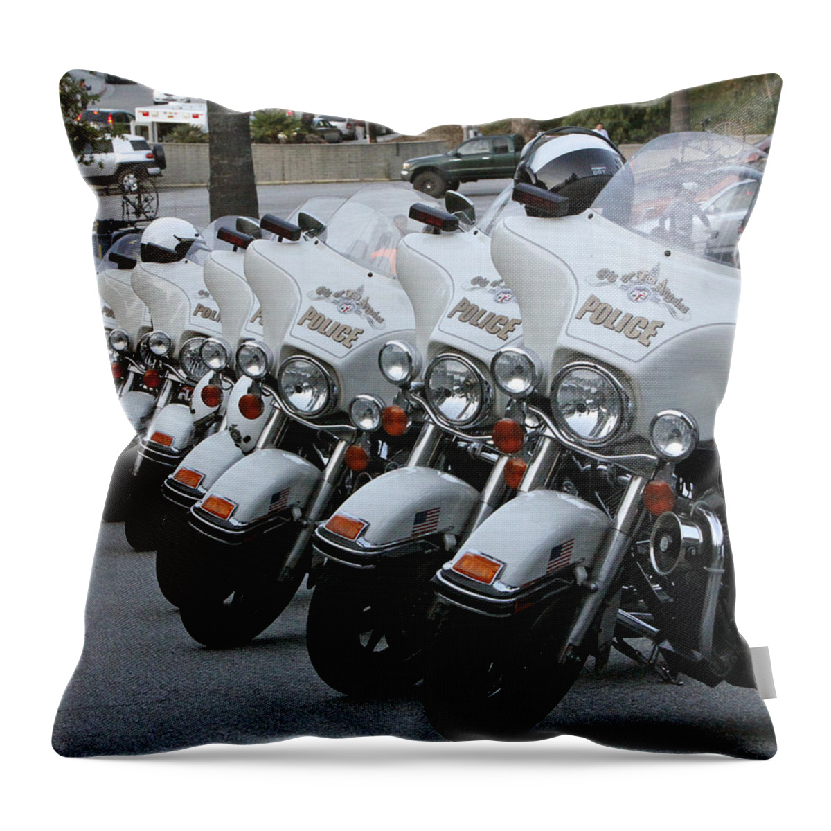 Lapd Throw Pillow featuring the photograph LA's Finest by Shoal Hollingsworth