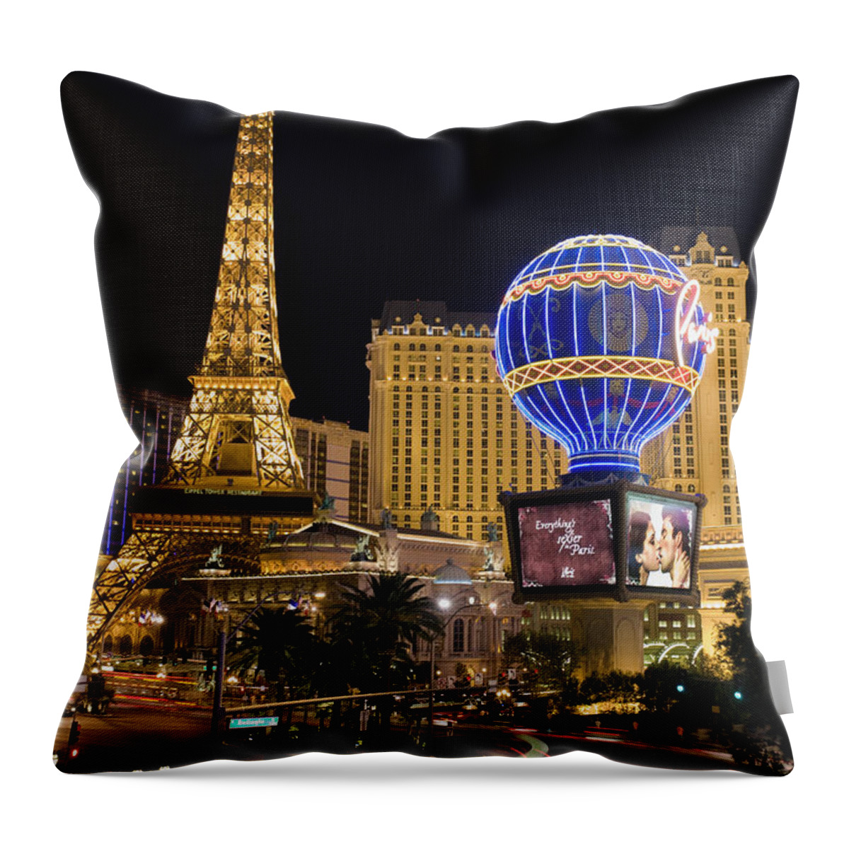 The Strip Throw Pillow featuring the photograph Las Vegas by Andy Myatt