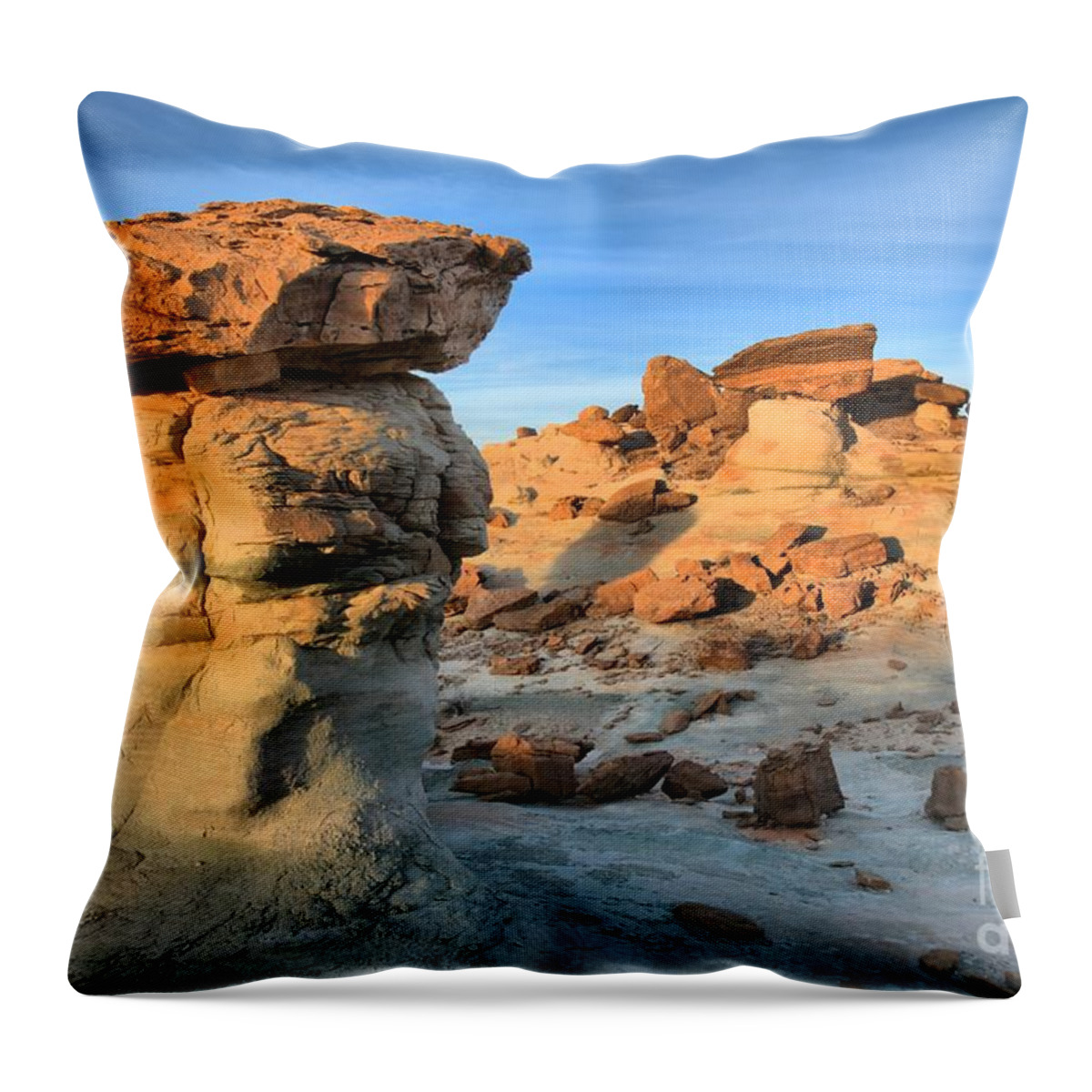 Stud Horse Point Throw Pillow featuring the photograph Last Light At Stud Horse by Adam Jewell