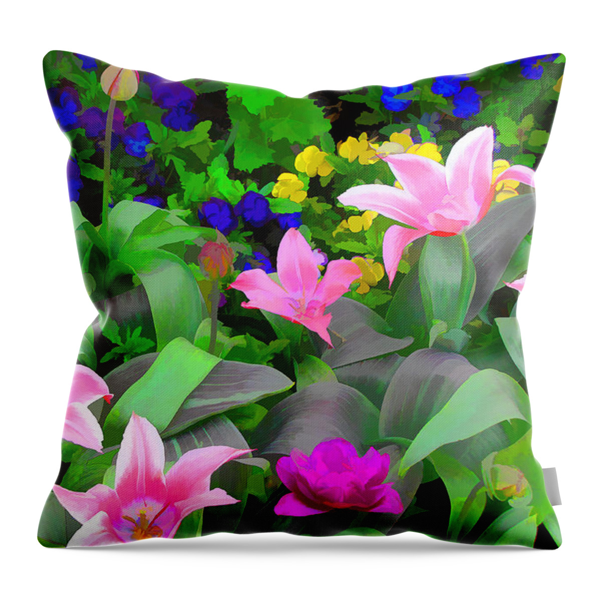 Tulips Throw Pillow featuring the photograph Late Bloomer by John Freidenberg