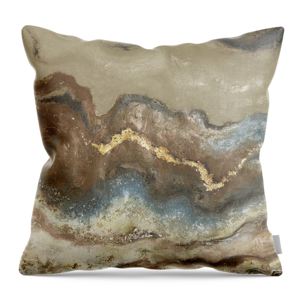 Lava Throw Pillow featuring the painting Lava Flow Panel II by Patricia Pinto