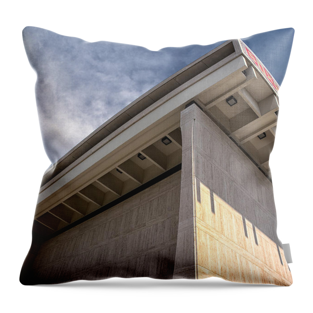 Joan Carroll Throw Pillow featuring the photograph LBJ Library and Museum by Joan Carroll