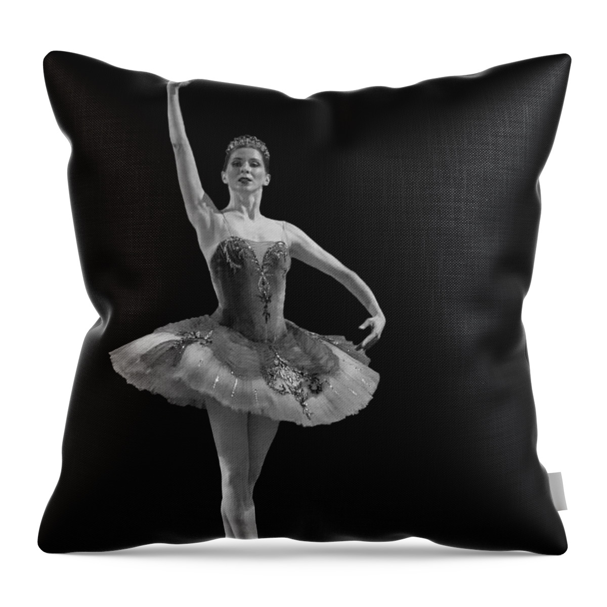 Clare Bambers Throw Pillow featuring the photograph Le Corsaire - Pas de Deux. by Clare Bambers